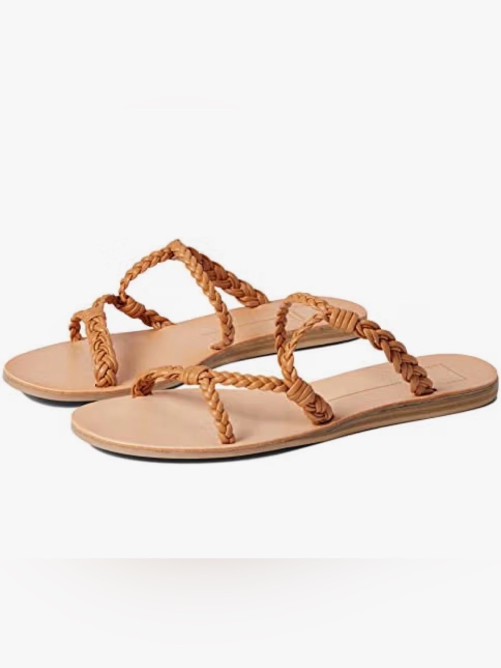 Dolce Vita Dion Tan Stella Braided Flat Sandals Size 8.5